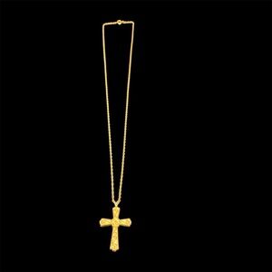 Avon goldtone pendant necklace with cross 25”
